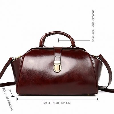 Designer Genuine Leather Handbag-Size