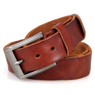 Durable Vegetable Leather Belt-Front