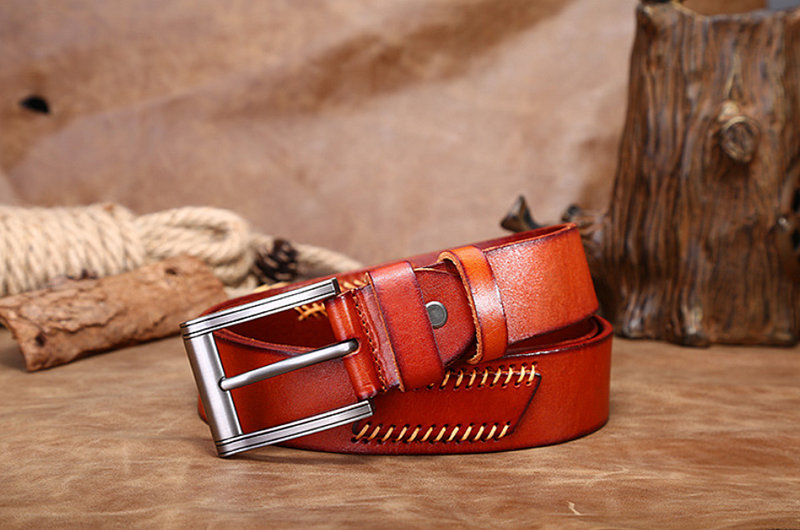 Fashion Leather Belt, Men's Leather Belt, Rustic Leather Belt