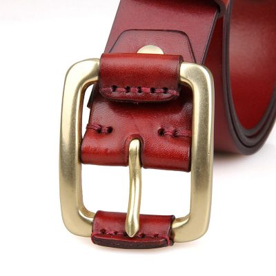 Handmade Leather Belt-Button