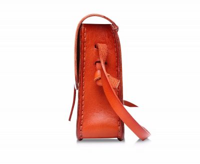 Handmade Leather Satchel, Leather Shoulder Bag-Side