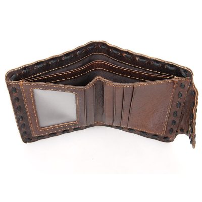Handmade Leather Wallet Pocket Purse-Front
