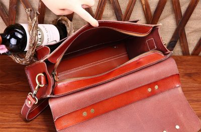 Hot Fashion Leather Satchel-Inside