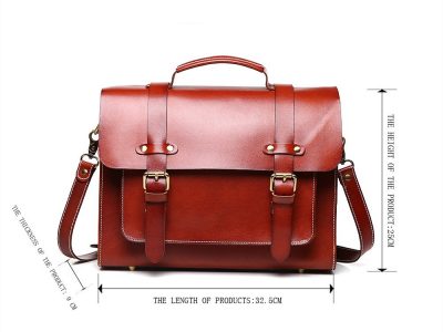 Hot Fashion Leather Satchel-Size