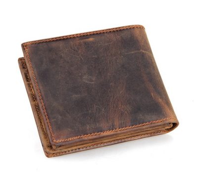 Slim Vintage Leather Wallet Pocket Wallet-Back