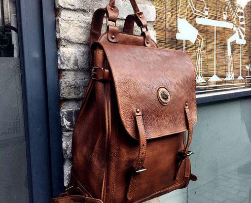 Spacious Leather Backpack