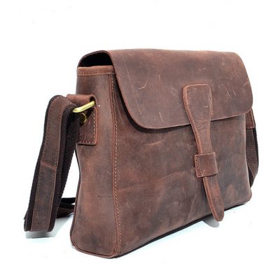 Top Quality Hard Leather Satchel For Lady-Left