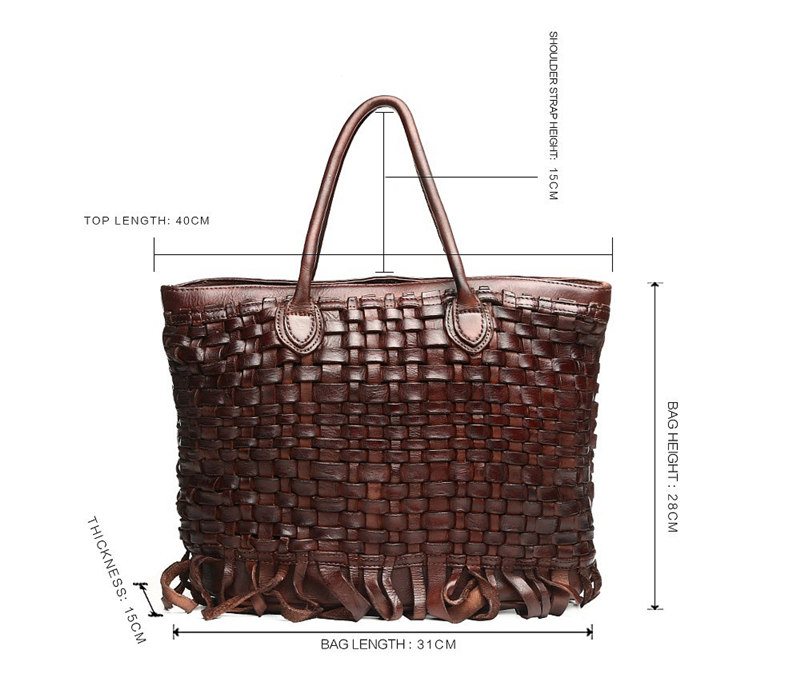 Vegetable Tanned Leather Handbag, leather Tote