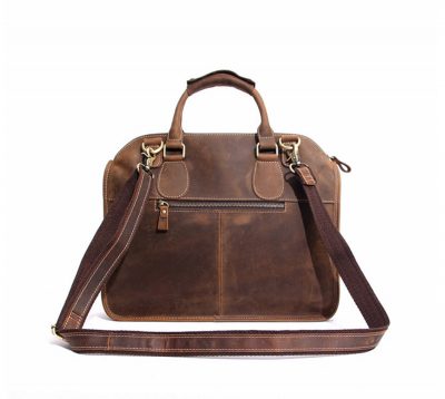 Vintage Leather Satchel-Back