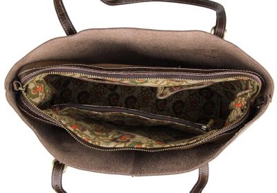 Vintage Leather Tote Bag-Inside