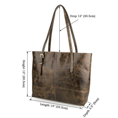 Vintage Leather Tote Bag