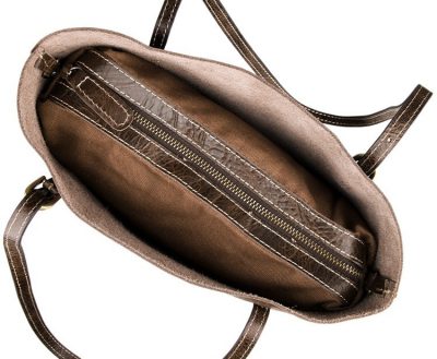 Vintage Leather Tote Shoulder Bag-Top