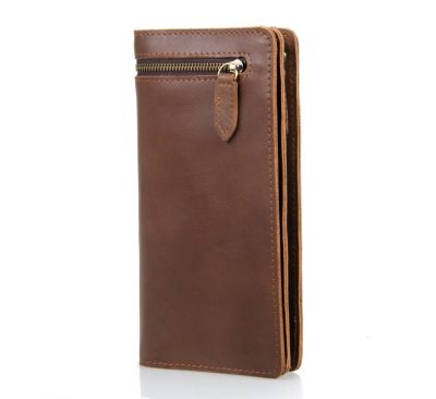 Vintage Style Leather Clutch, Leather Wallet-Long
