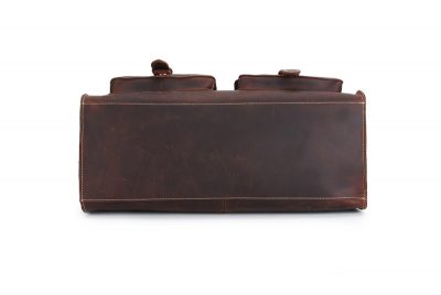 Weekend Leather Satchel-Bottom