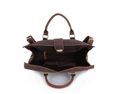 Weekend Leather Satchel-Inside