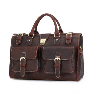 Weekend Leather Satchel-Left