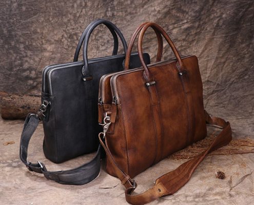 businessmen leather briefcase