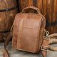 green beans large capacity leather backpack