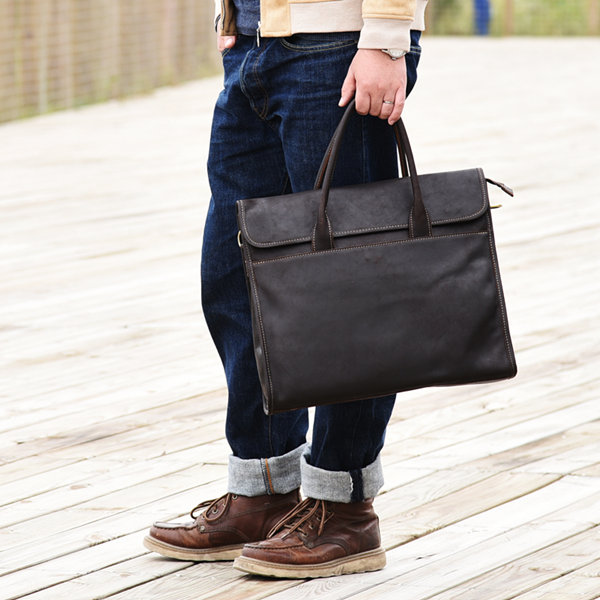 handmade leather messenger bags for men VANGOSEDUN