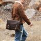 vintage leather messenger bag for men