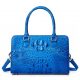 Blue Crocodile Shoulder Bag, Crocodile Handbag