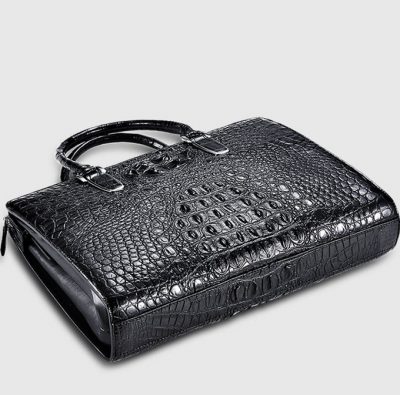 Casual Genuine Crocodile Bag,Crocodile Laptop Bag for Men-Bottom