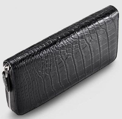 Classic Black Genuine Crocodile Wallet-Top