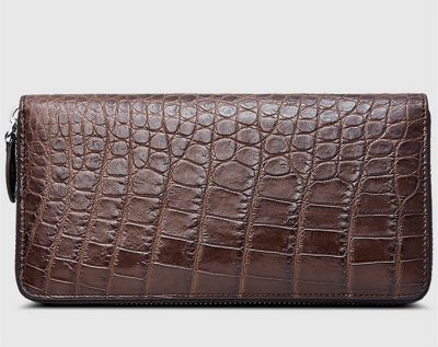 Classic Brown Genuine Crocodile Wallet-Left