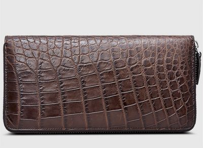 Classic Brown Genuine Crocodile Wallet-Right