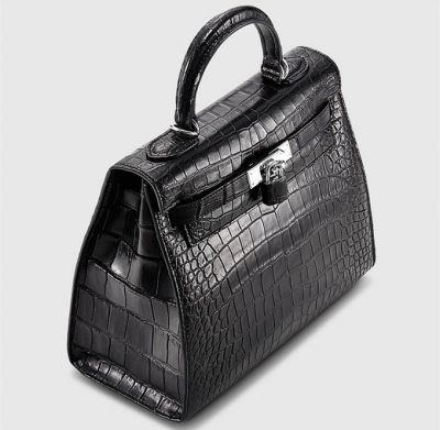 Crocodile City Bag, Crocodile Handbag-Top