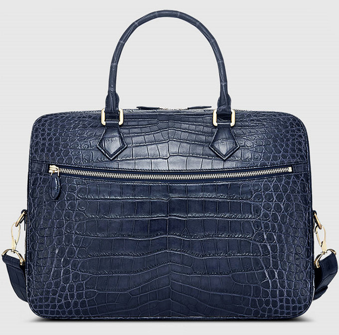 Fashion Crocodile Bag, Luxury Crocodile Briefcase for Men