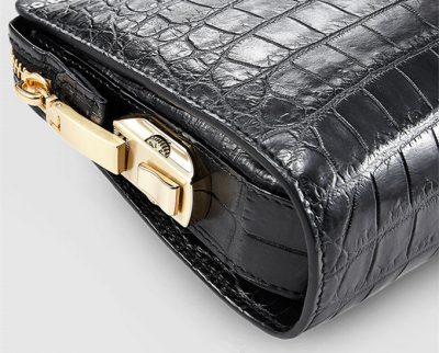 Large Genuine Crocodile Wallet-Zipper