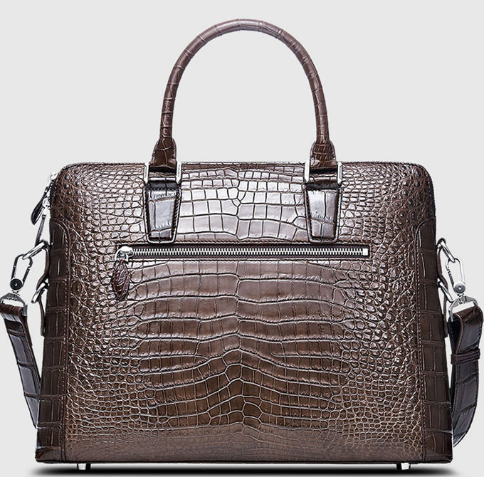 Luxury Crocodile Briefcase, Luxury Crocodile Laptop Bag for Men