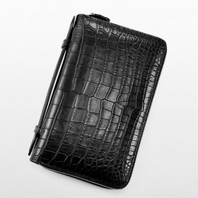 Mens Crocodile Clutch Bag, Large Crocodile Wallet-1