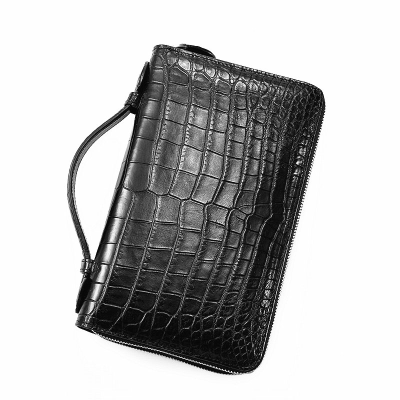 Men&#39;s Crocodile Clutch Bag, Large Crocodile Wallet