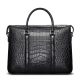 Mens Fashion Crocodile Bag-Black-Front