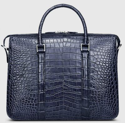 Mens Fashion Crocodile Bag-Blue-Front