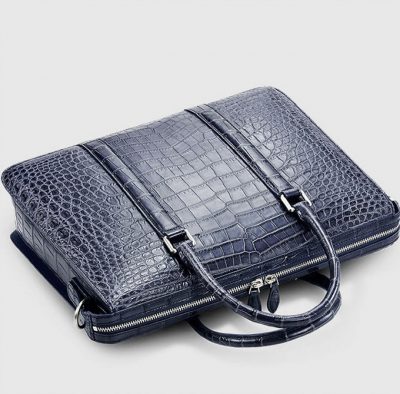 Mens Fashion Crocodile Bag-Blue-Top