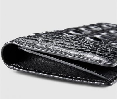 Mens Genuine Crocodile Wallet-Left