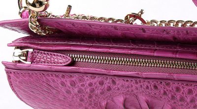 Stylish Crocodile Evening Handbag-Zipper