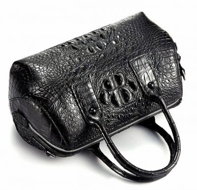 Stylish Crocodile Skin Barrel Bag-2