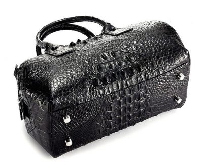 Stylish Crocodile Skin Barrel Bag-Bottom