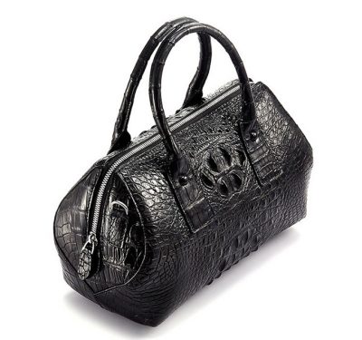 Stylish Crocodile Skin Barrel Bag-Top