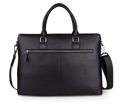 Casual Leather Briefcase, Leather Business Bag-Back