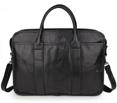 Excellent Italy leather briefcase, Leather Laptop Bag-Back