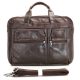 Genuine Vintage Leather Men's Chocolate Briefcase Messenger Laptop Bag