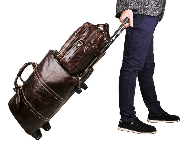 Leather Travel Briefcase,Large Leather Briefcase for Men