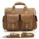Men's Brown Leather Briefcase Laptop Hand Bag