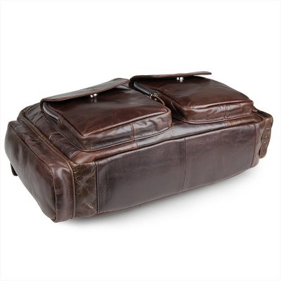 Men's Style Leather Travel Briefcase-Bottom