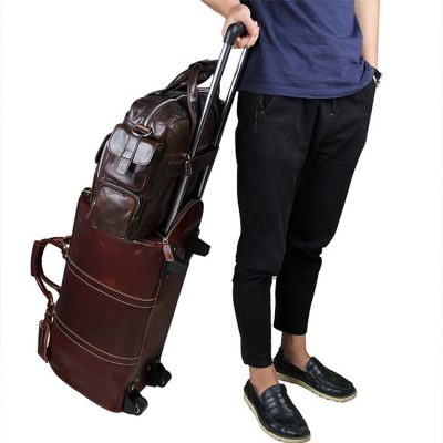 Men's Style Leather Travel Briefcase-Exhibition